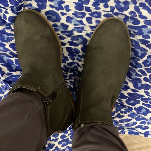 Leather boots-navy - Picture 3 of 5